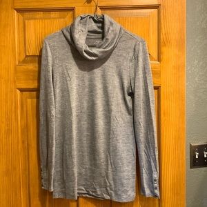 Ann Taylor LOFT grey cowl neck